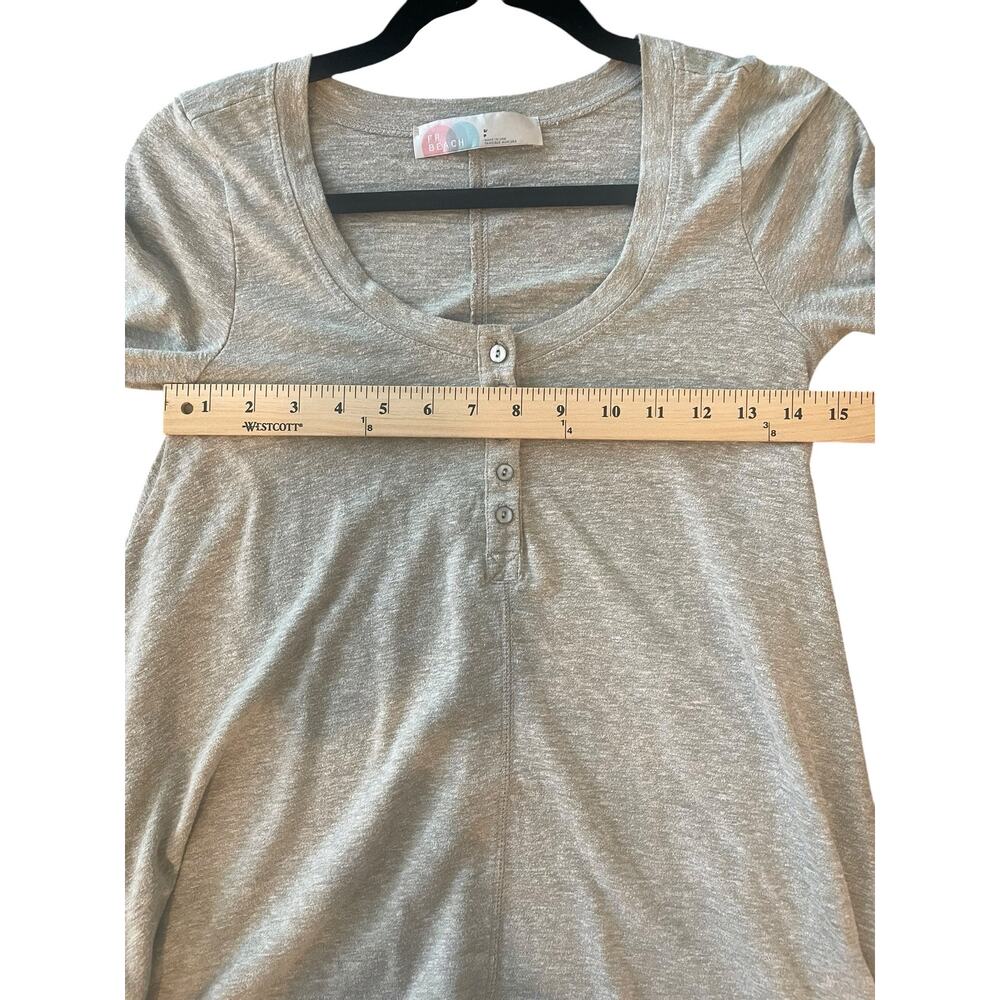 Free People Beach Henley High-Low Tunic Dress in Heather Grey Small - Picture 4 of 5